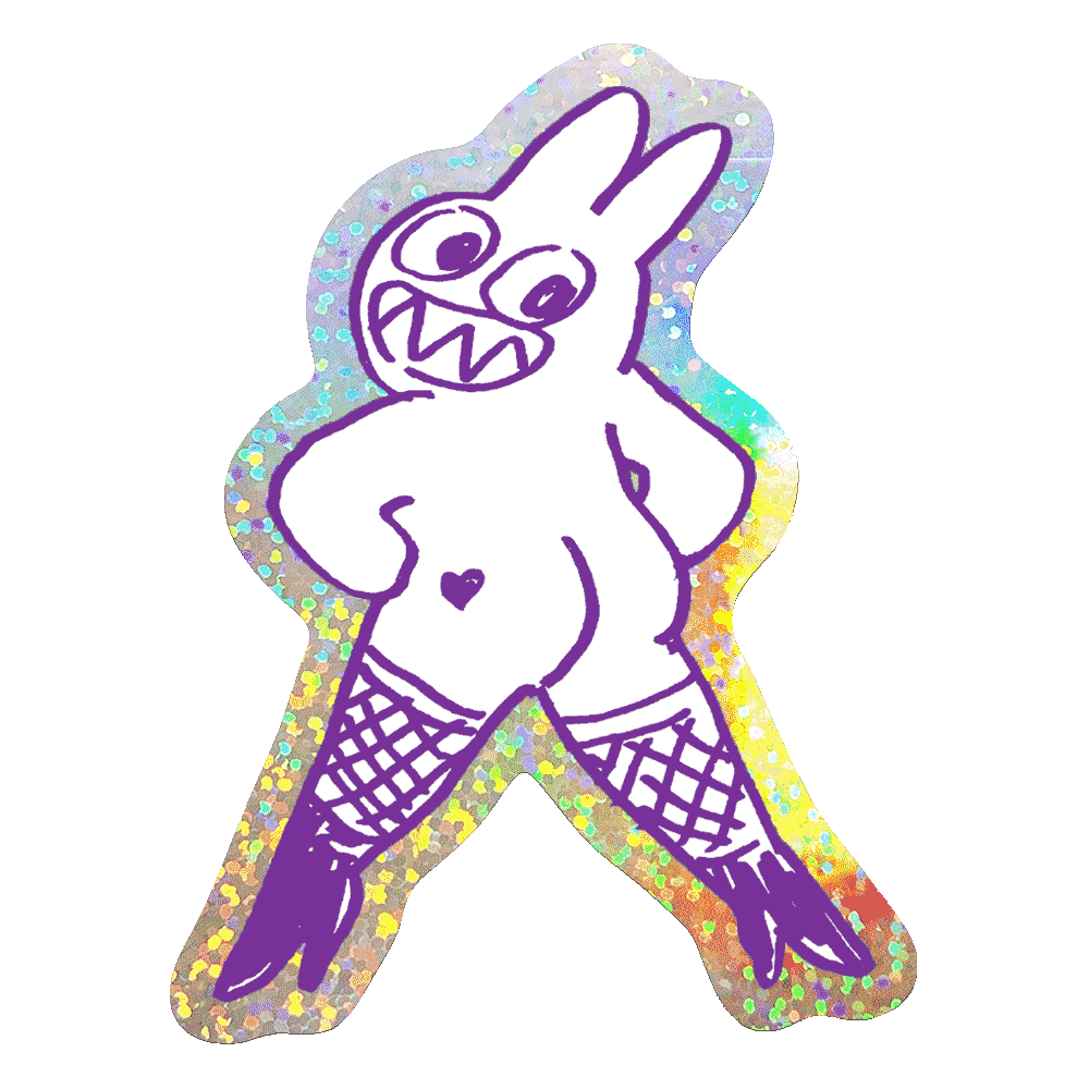 Glitter Holographic Sticker - Cheeked Up