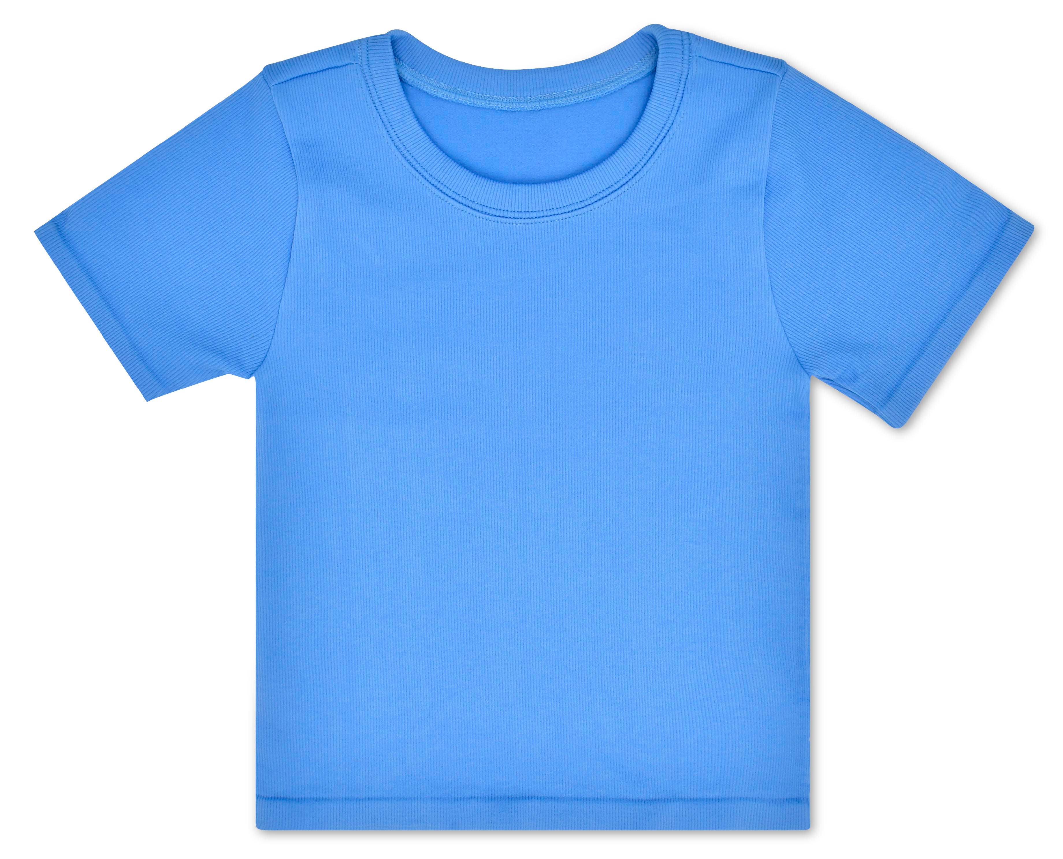 Iscream - Ribbed Short Sleeve Shirt - Bright Blue