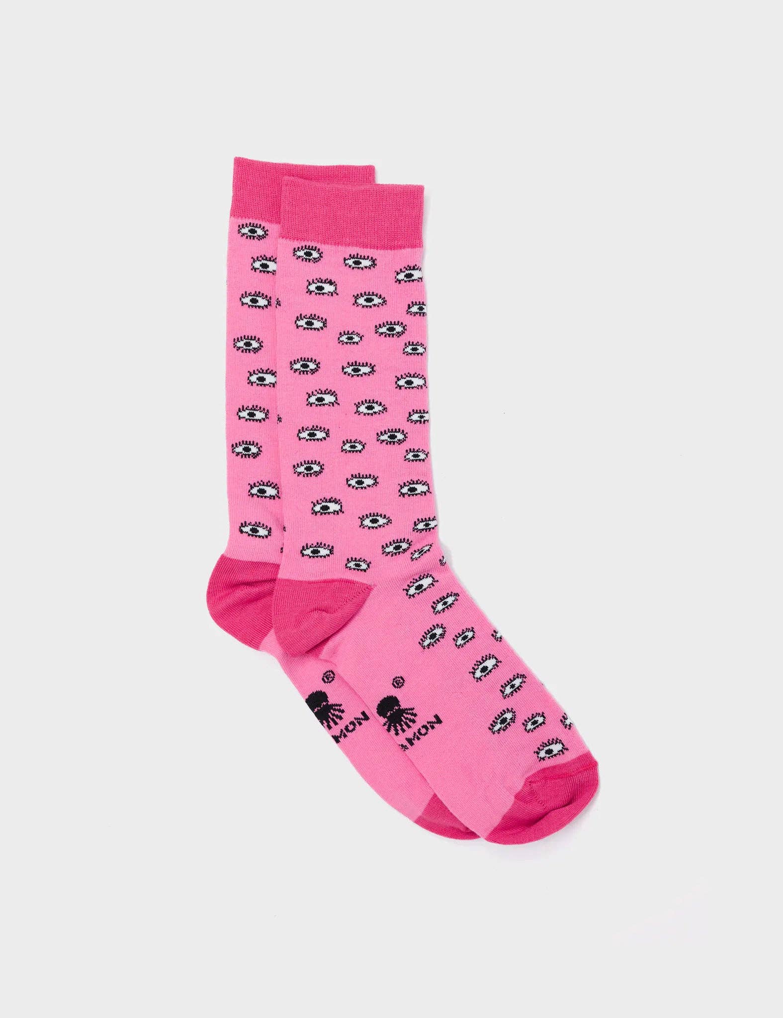 Min & Mon - Fuchsia Socks - All Over Eyes