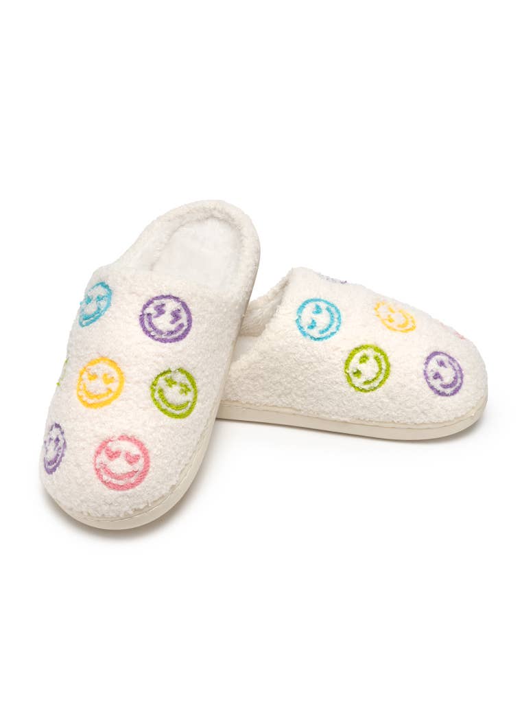 Living Royal Slippers - Colorful Happy Faces