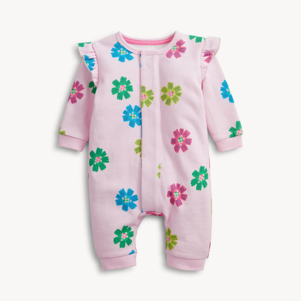 Magnetic Me French Terry Romper - Pink Floral