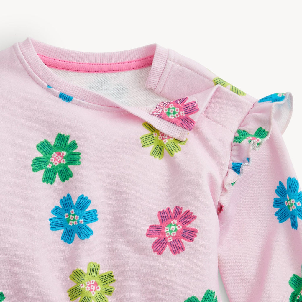 Magnetic Me French Terry Sweater/Pant Set - Pink Floral
