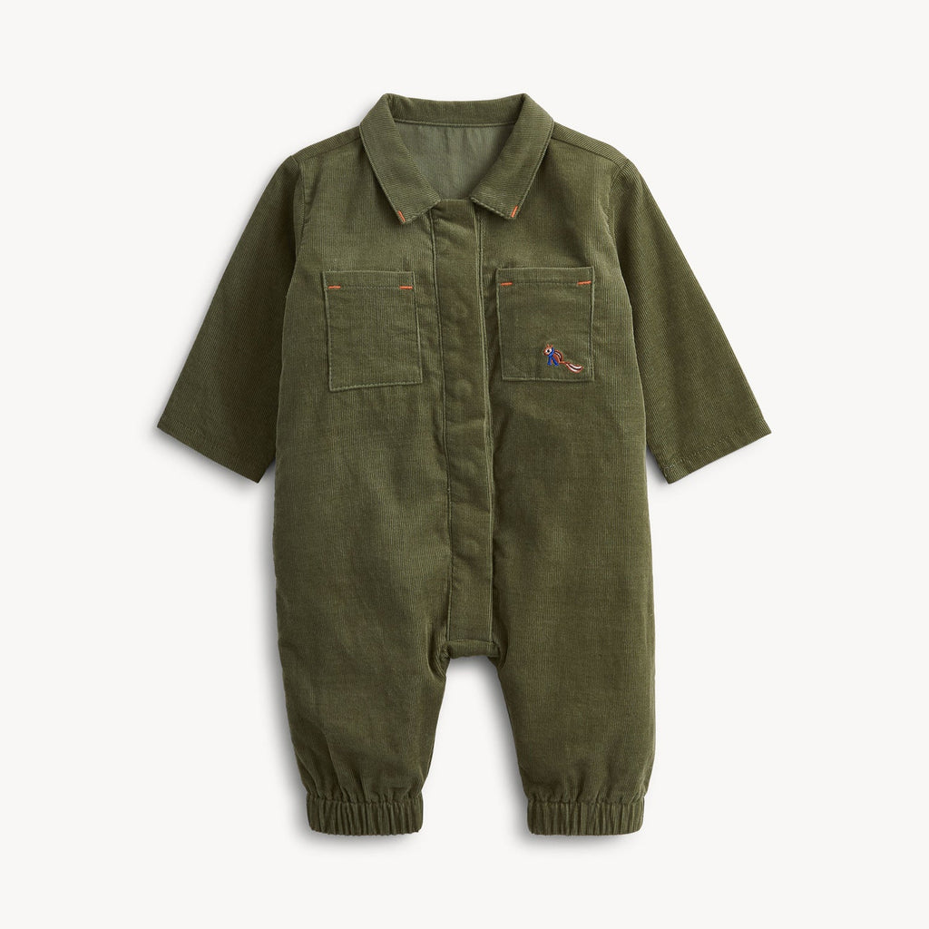 Magnetic Me Romper - Green Corduroy
