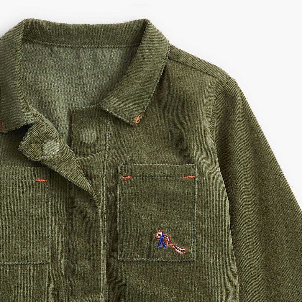 Magnetic Me Romper - Green Corduroy
