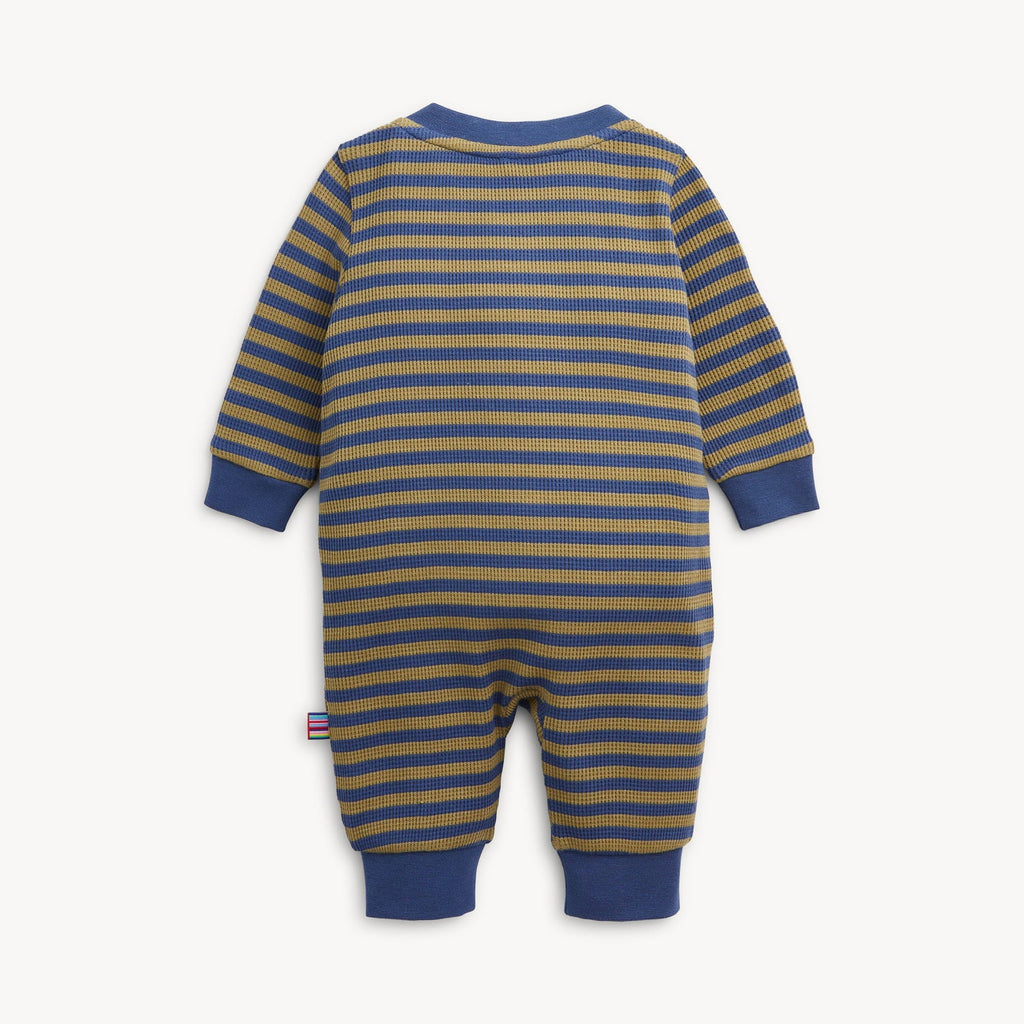 Magnetic Me Romper - Waffle Green Stripe