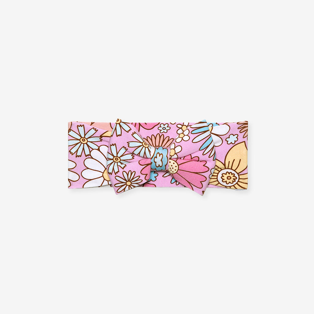 Posh Peanut Luxe Bow Headwrap - Presley Pink