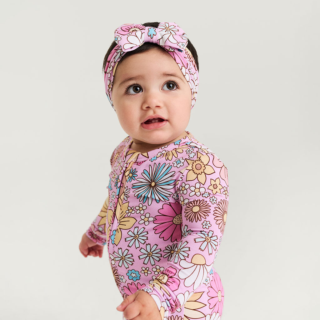 Posh Peanut Luxe Bow Headwrap - Presley Pink