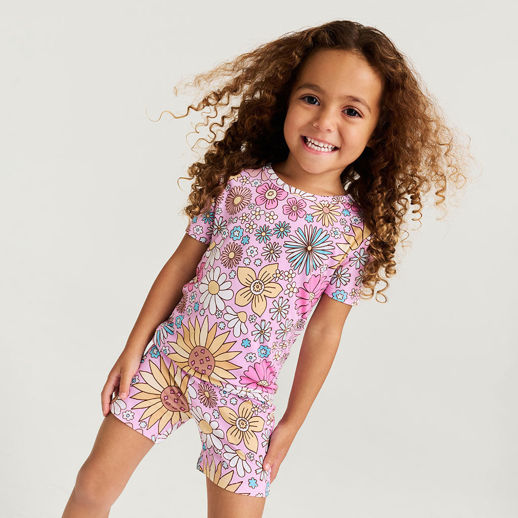 Posh Peanut Short Pajama Set - Presley Pink