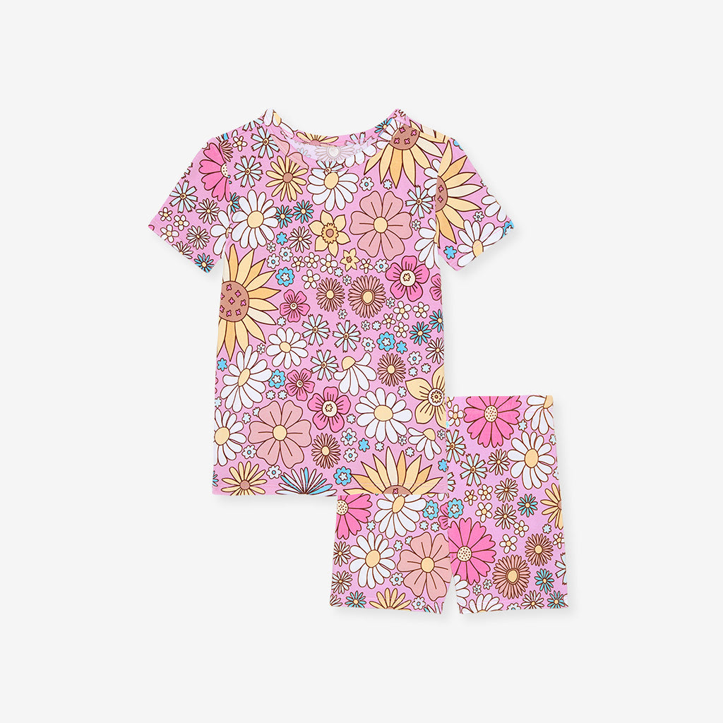 Posh Peanut Short Pajama Set - Presley Pink