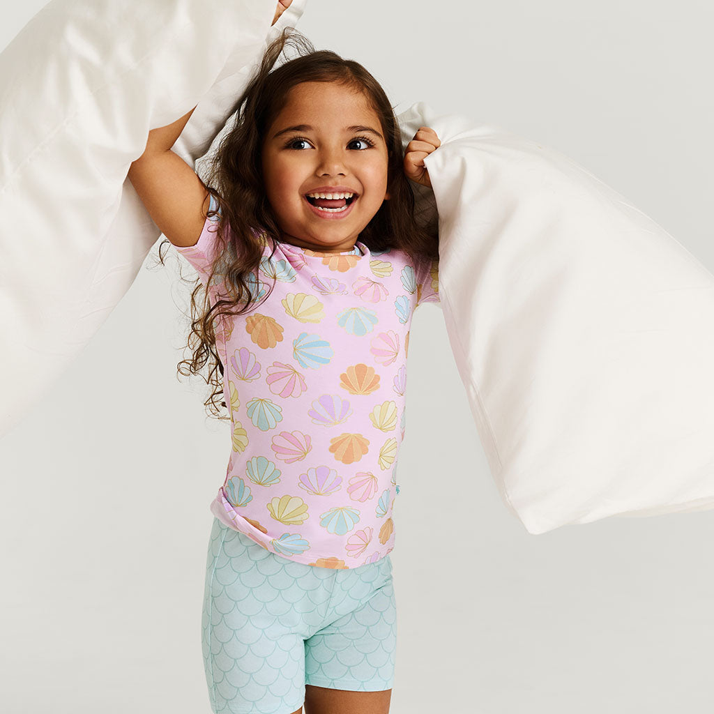 Posh Peanut Short Pajama Set - Shelly Pink