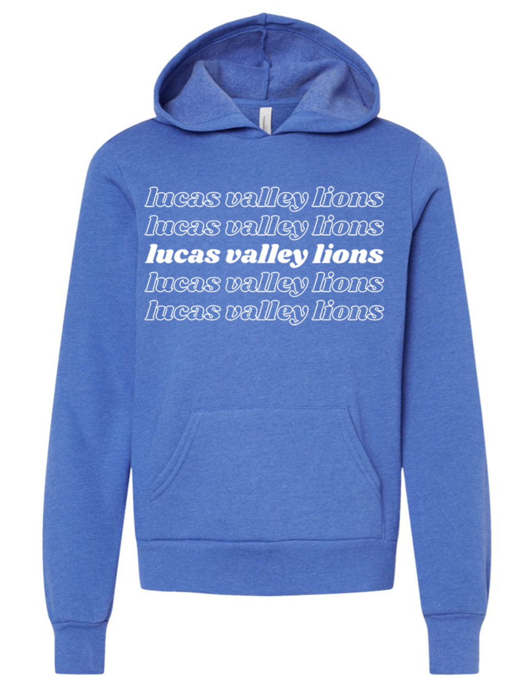LVE Vintage Letters Hoodie - Youth - Heather True Royal