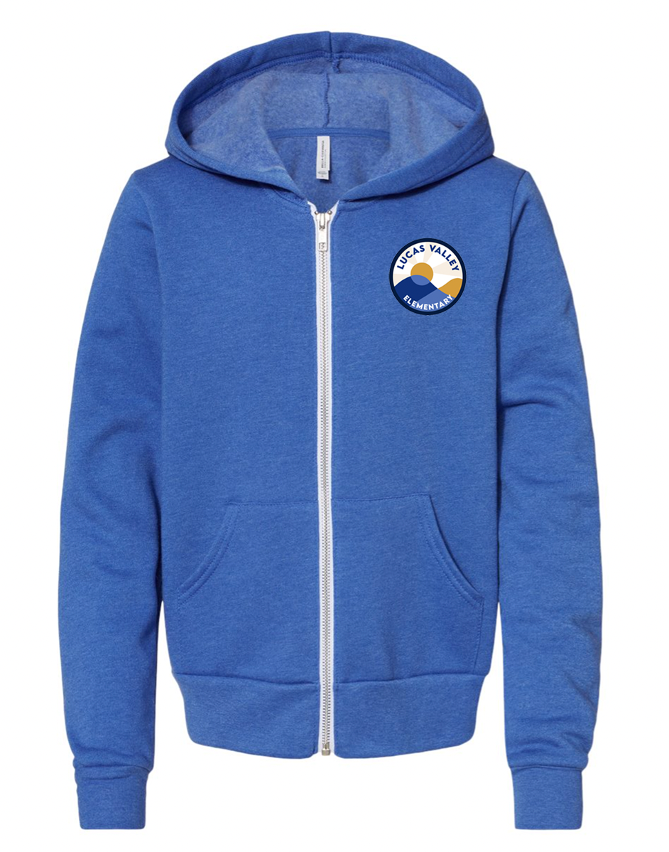 LVE Logo Zip Hoodie - Adult - Heather True Royal