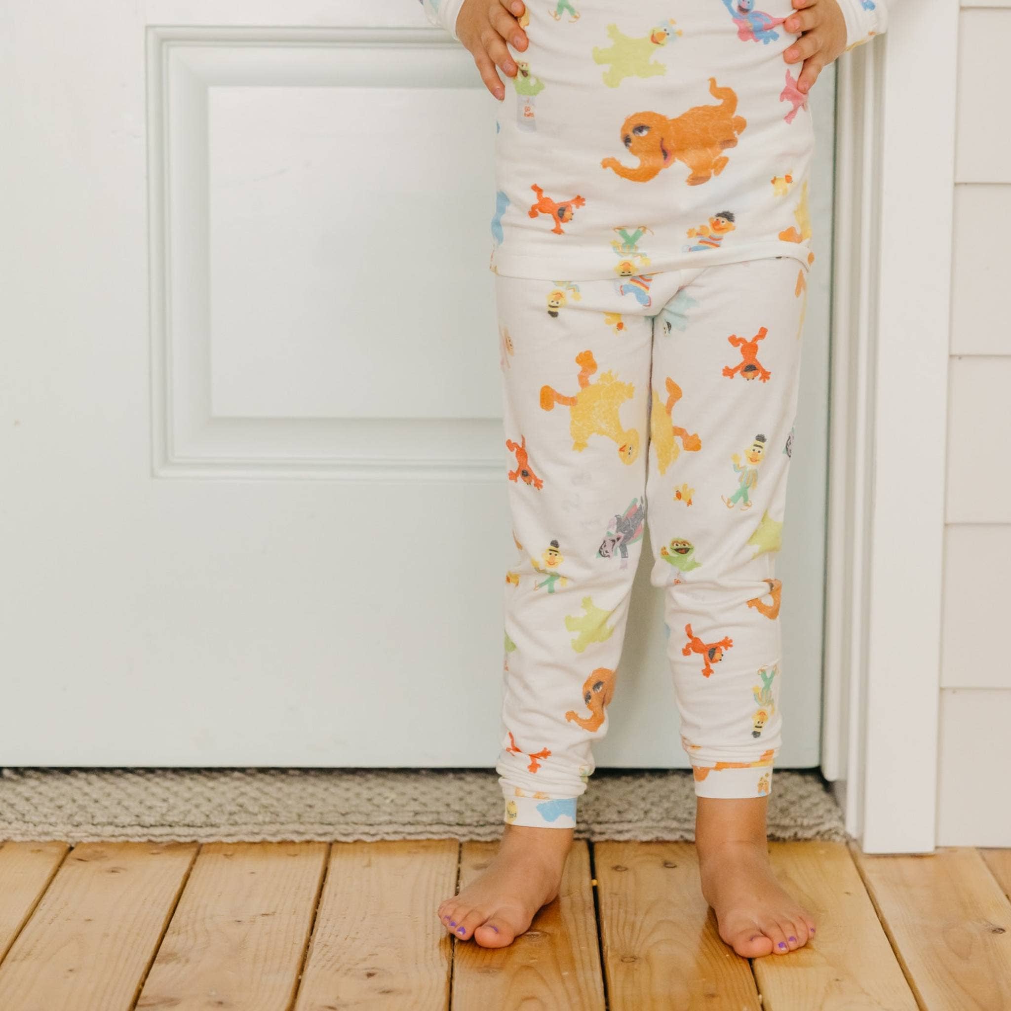 Copper Pearl Long Sleeve Pajama Set - Sesame Friends