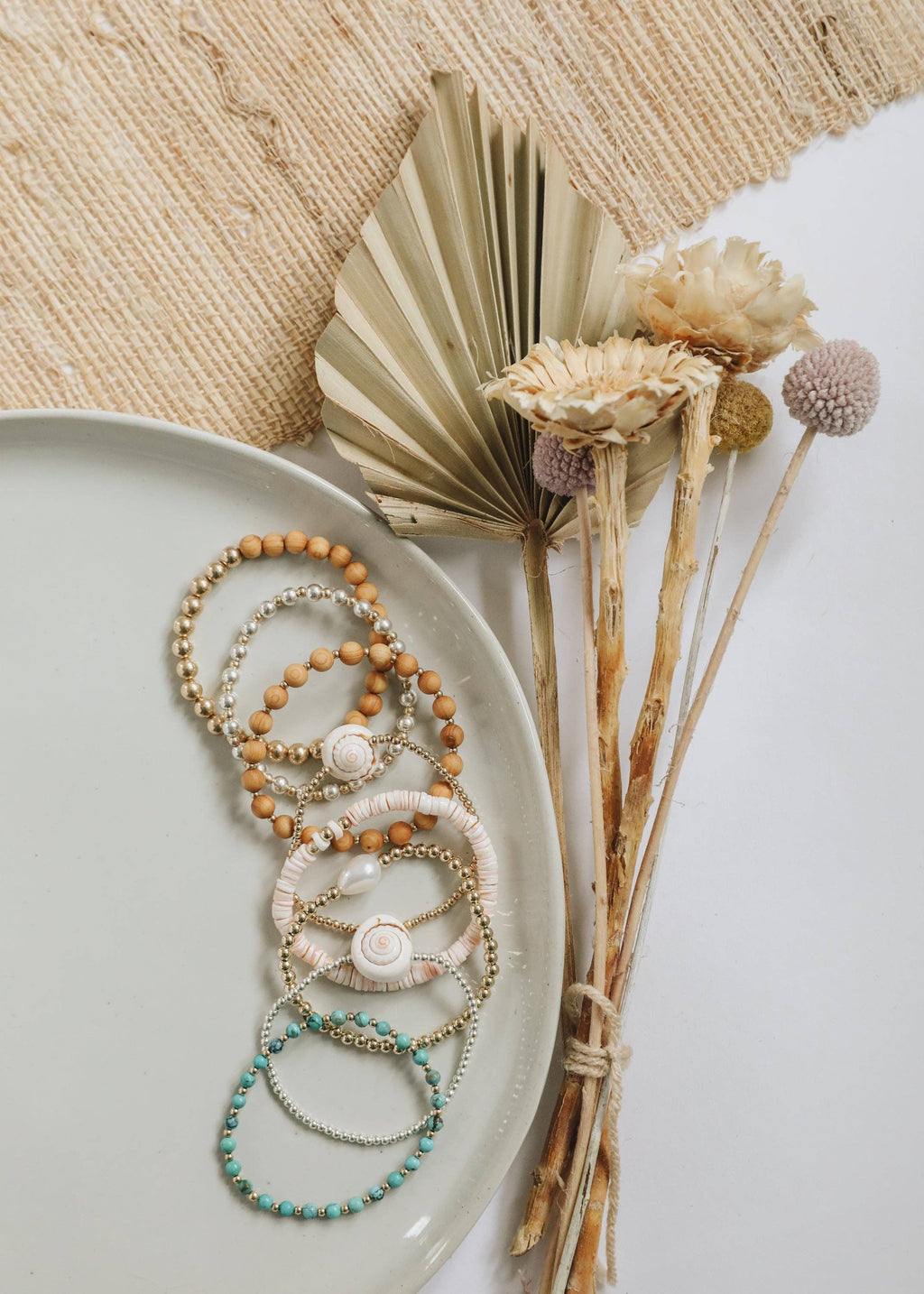 CanyonLeaf - 14K Gold Filled || Beaded Stretch Anklet