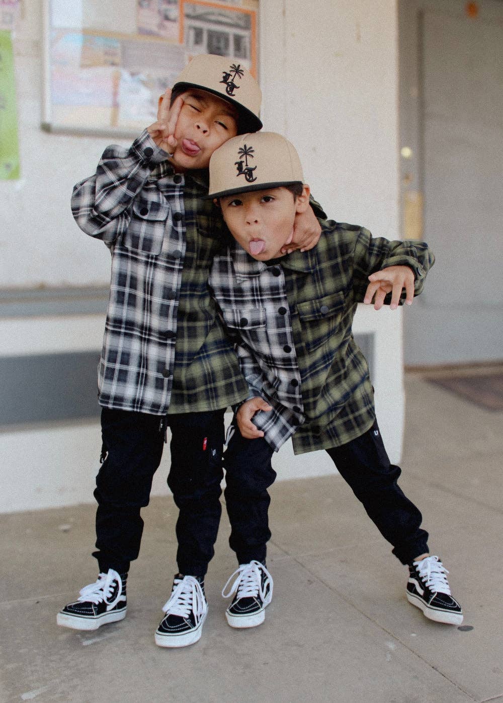 Little Trouble - Two-Tone Flannel Black/Green