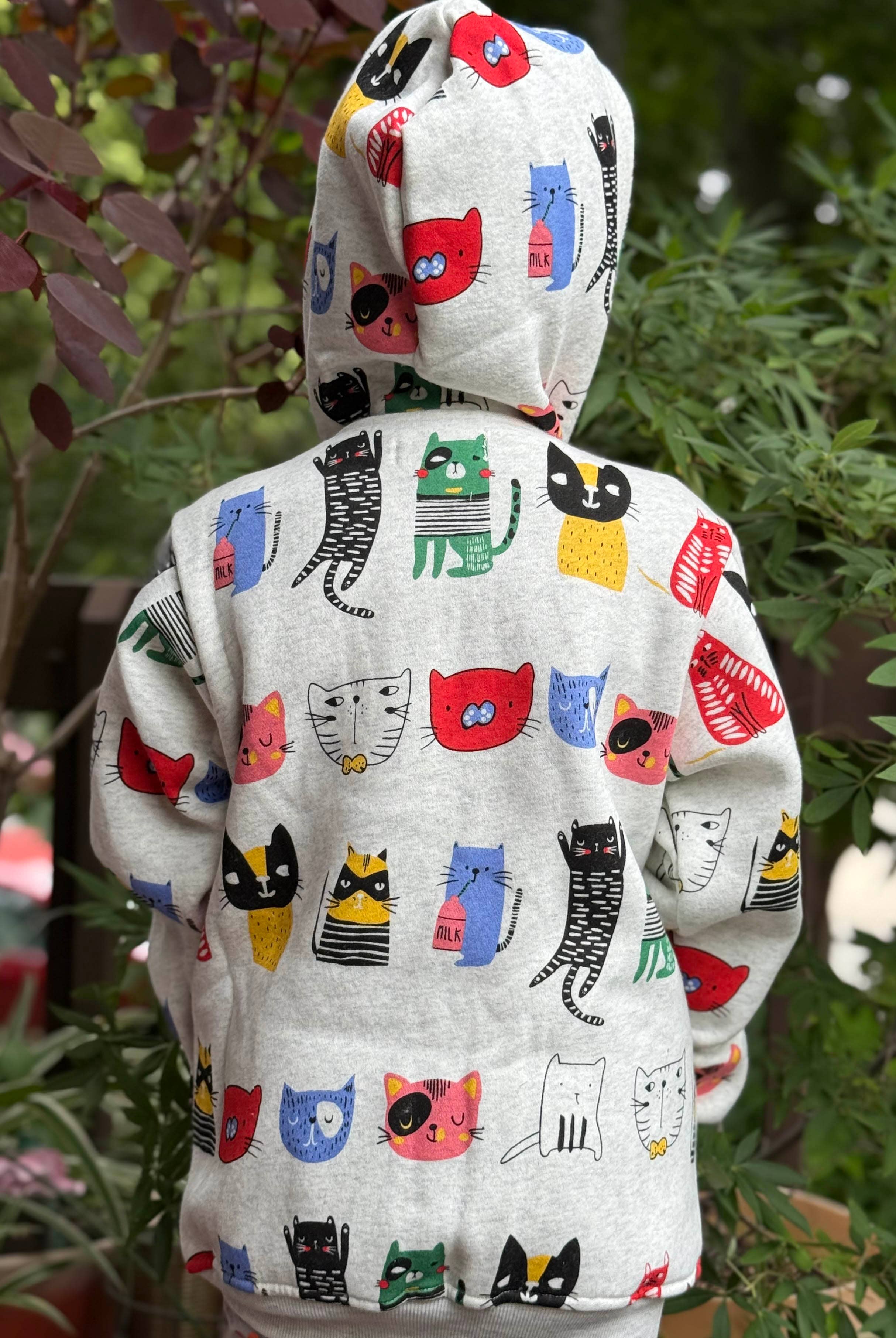 LA Soul - Colorful Cat Zip Hoodie