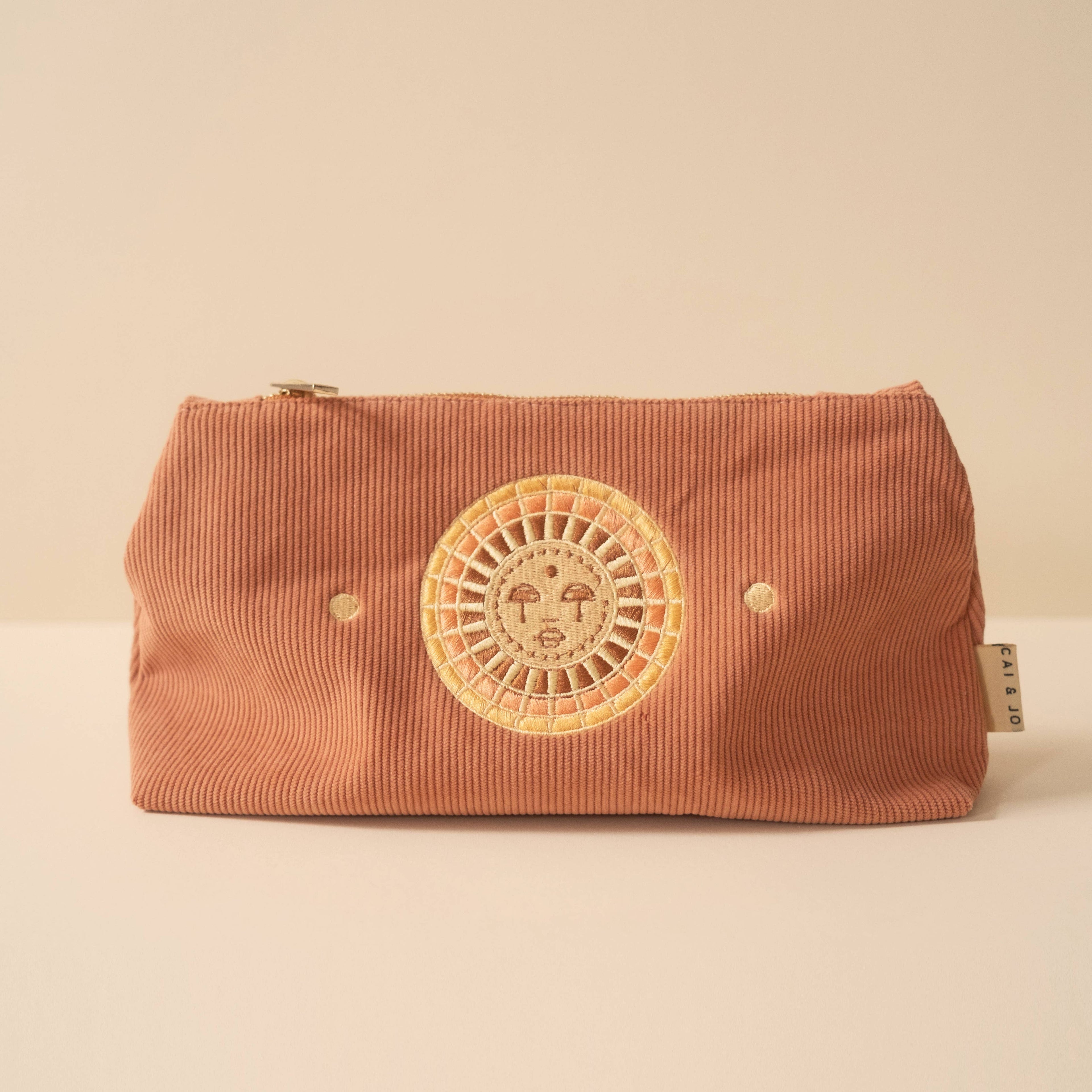 cai & jo USA - Medium Corduroy Pouch (Dusty Pink)