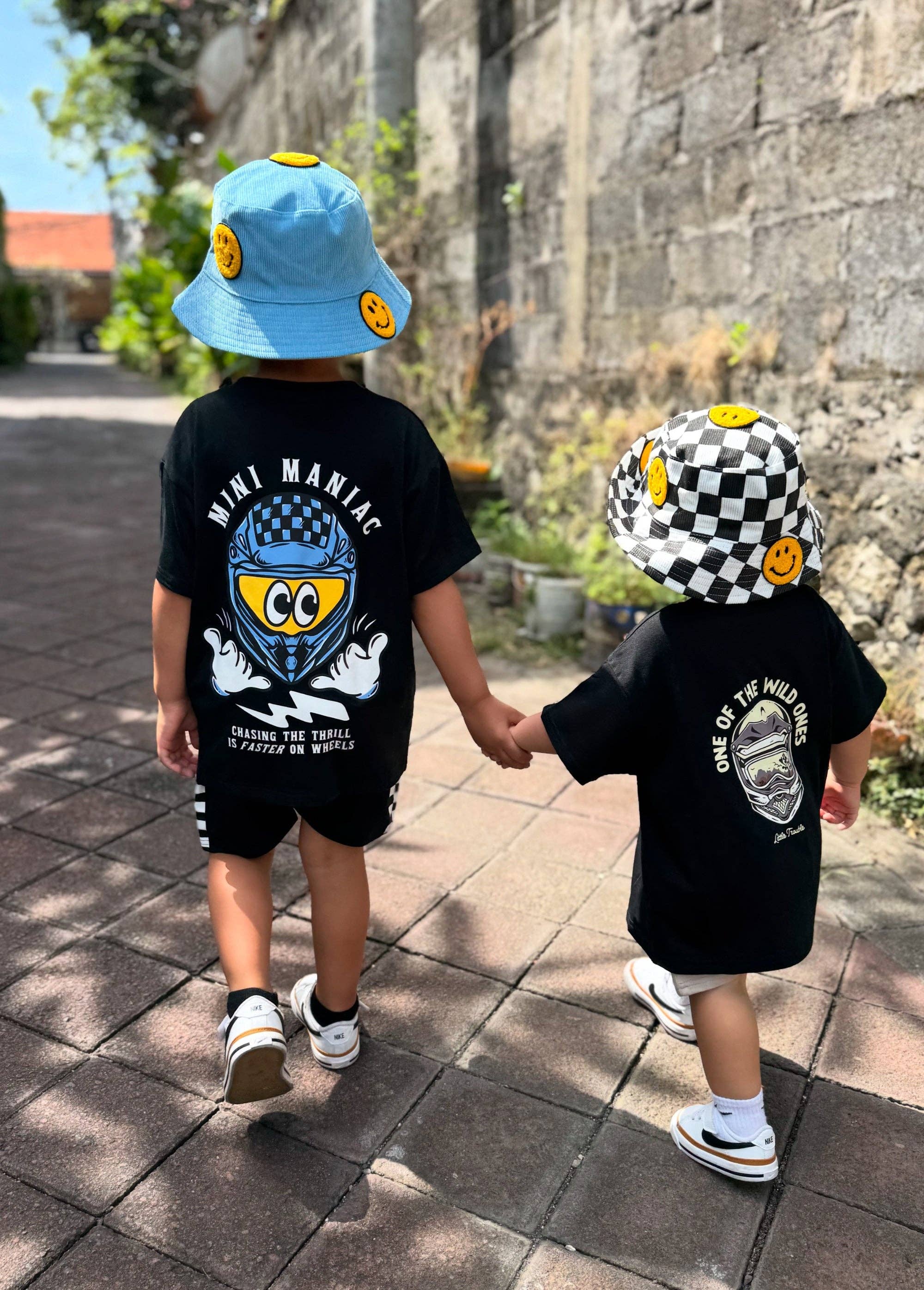 Little Trouble - Smiley Bucket Hat - Blue