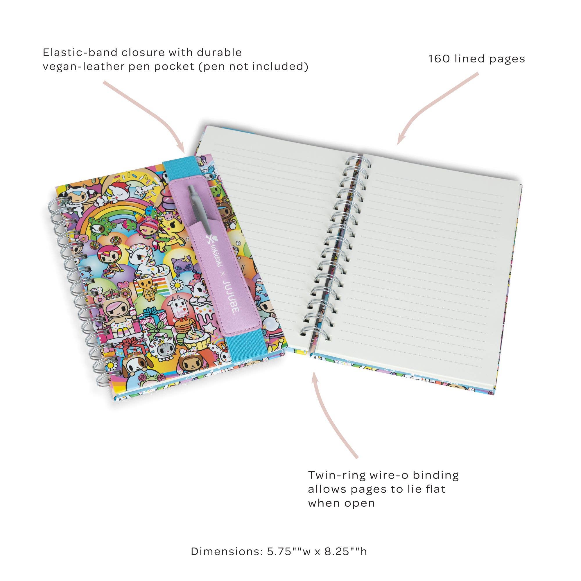 Studio Oh! - Oliver Notebook with Pen Pocket toki 20th Anniversary