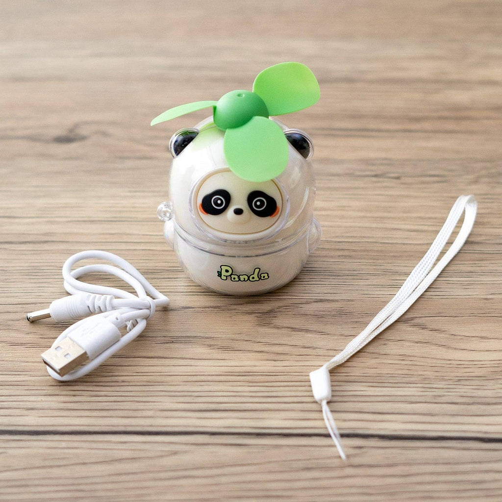 Urban Tokyo - Mini Handheld Fan - Green Panda