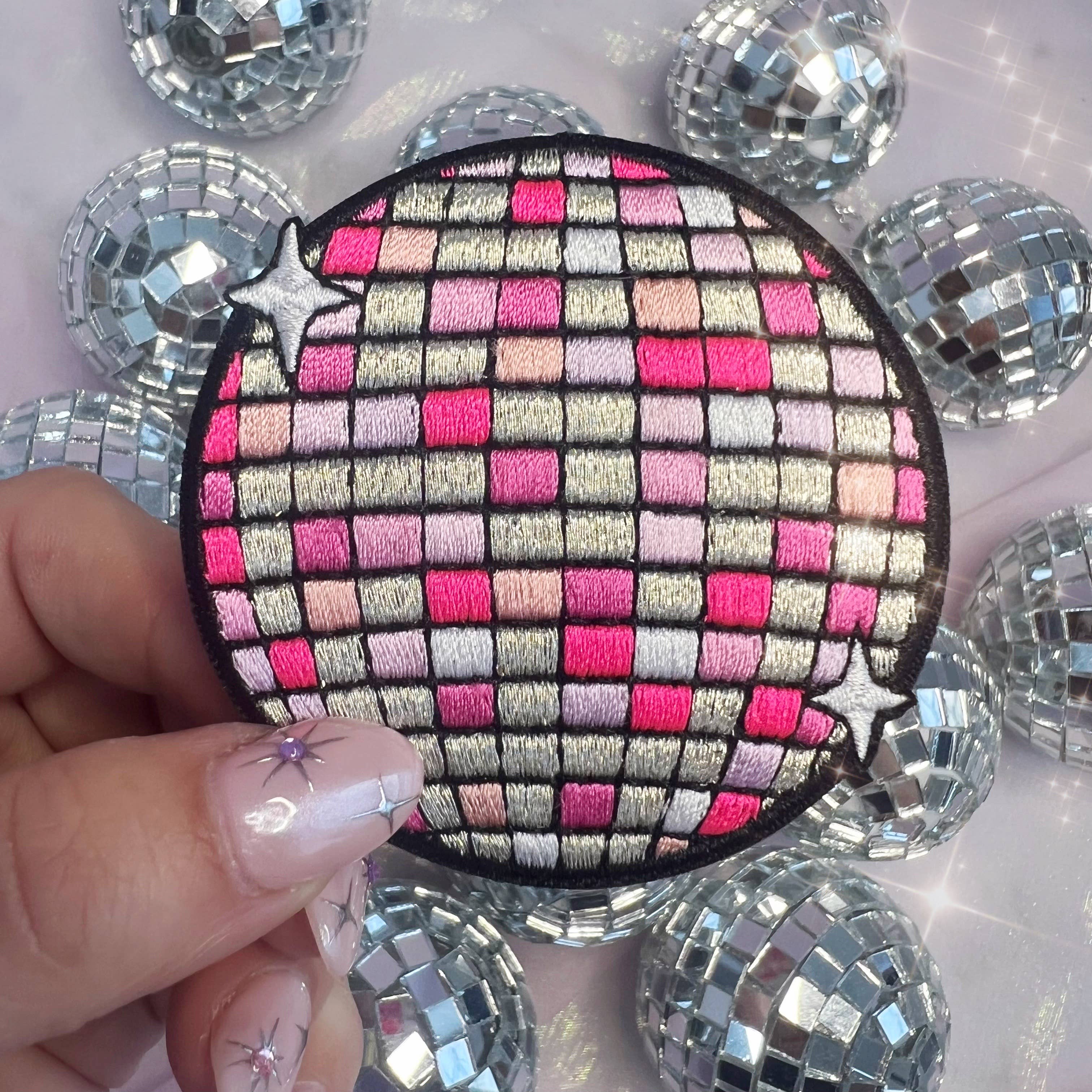 Wildflower + Co. Patch - Pink Disco Ball