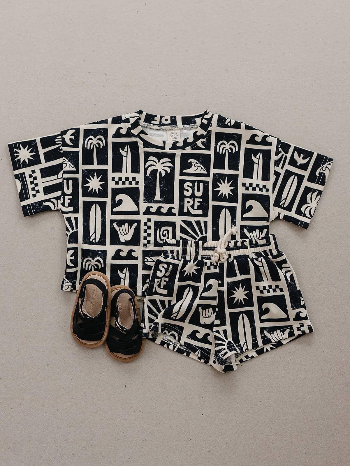 Lucky Panda Kids Shorts Set - Coastal Club