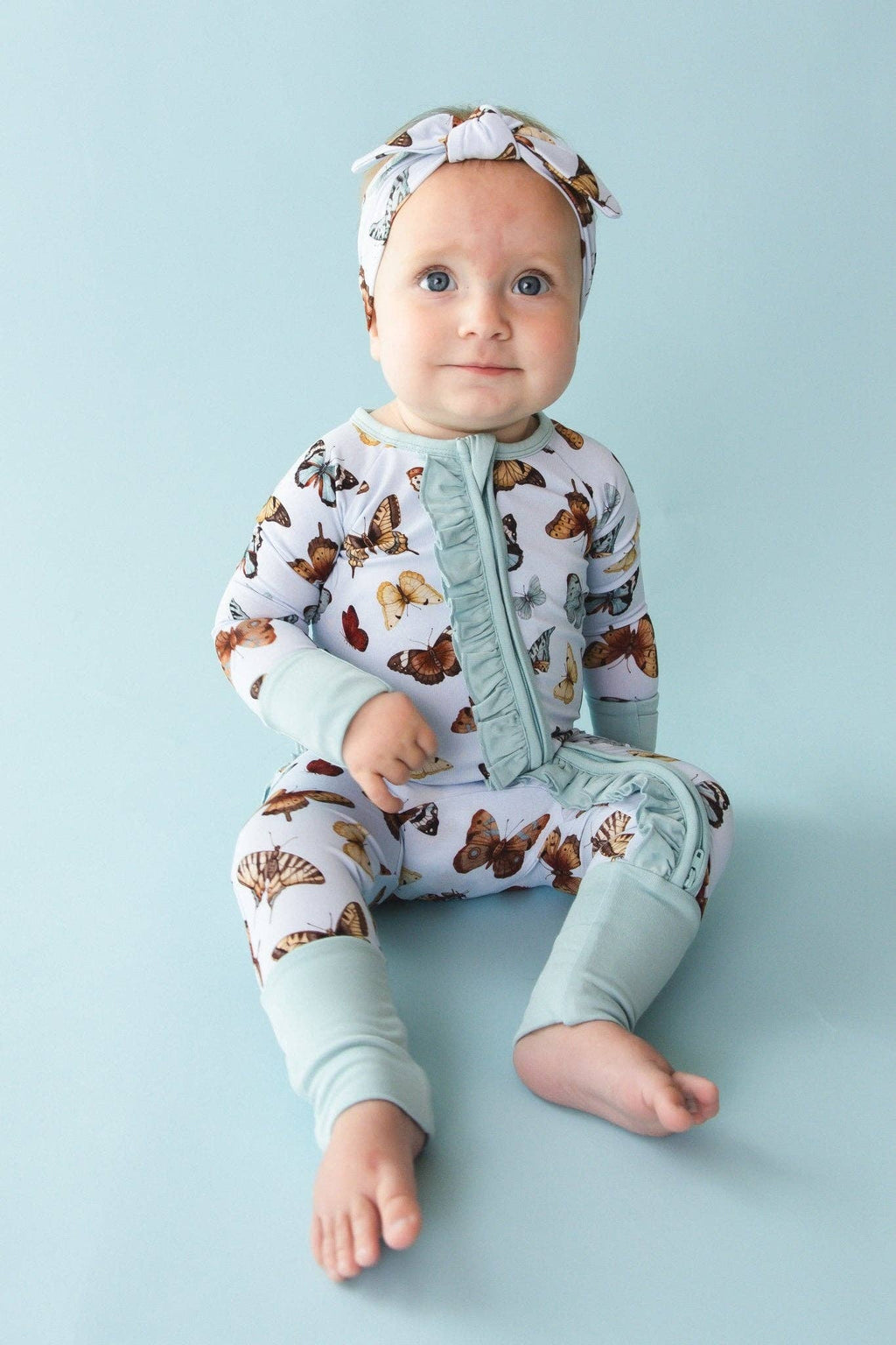 Jammie Session Bamboo Romper - Butterfly Kisses