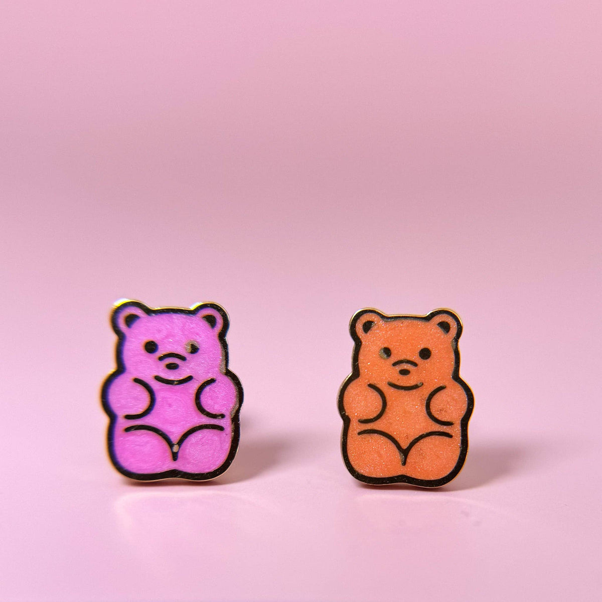 Desert Peach - Gummy Bear Stud Earrings