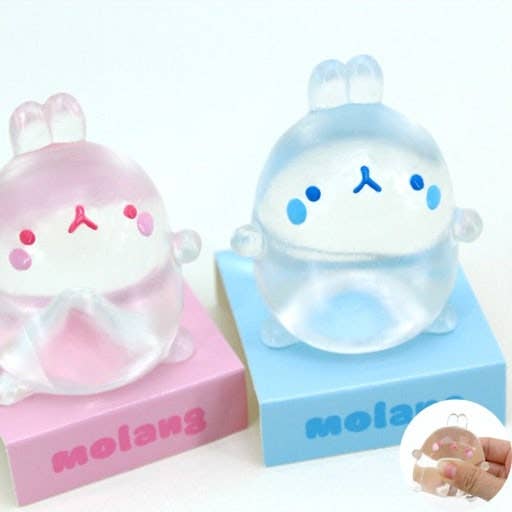 K-Wonderland - Molang Clear Mochi Squishy Figure Fidget Toy