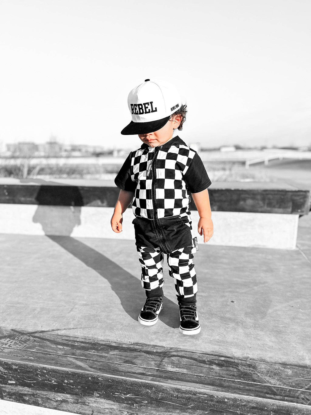 Rebel Bro Hooded Rebel Short Sleeve Romper - Venice