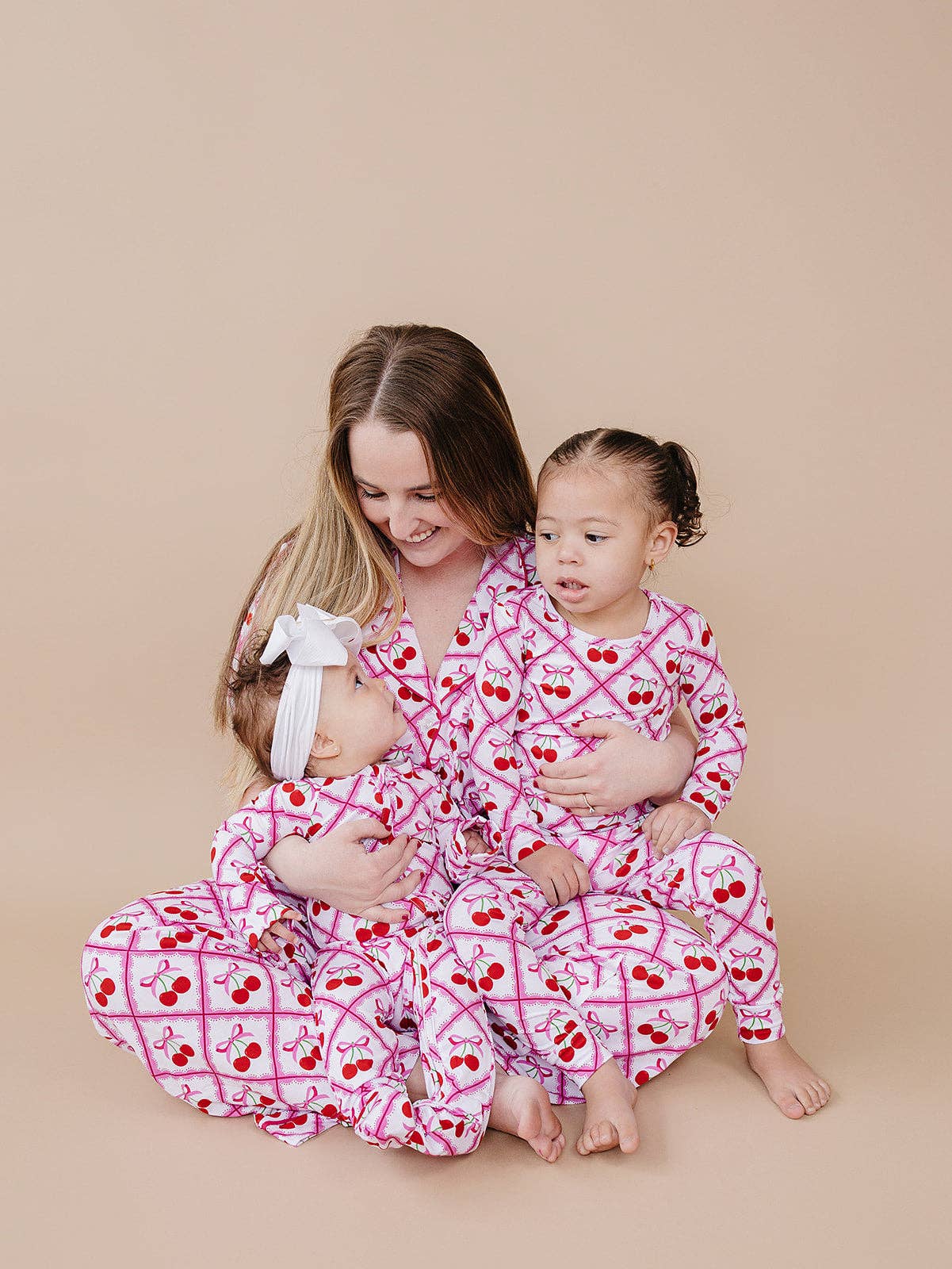 Lucky Panda Kids Bamboo PJs - Cherry Bow