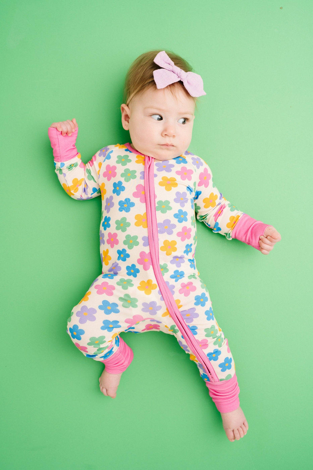 Little One Shop Bamboo Convertible Romper - Retro Flower