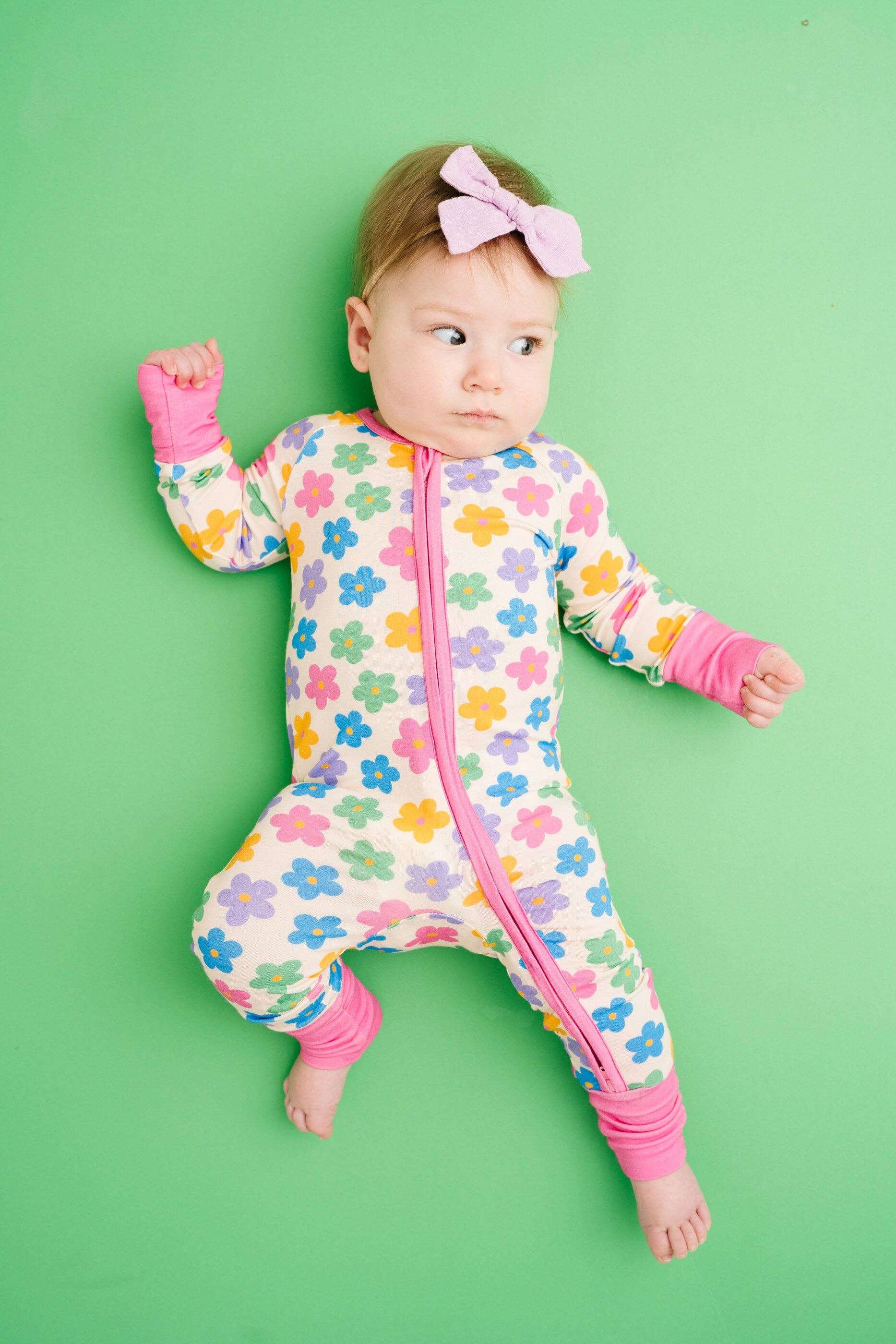 Little One Shop Bamboo Convertible Romper - Retro Flower