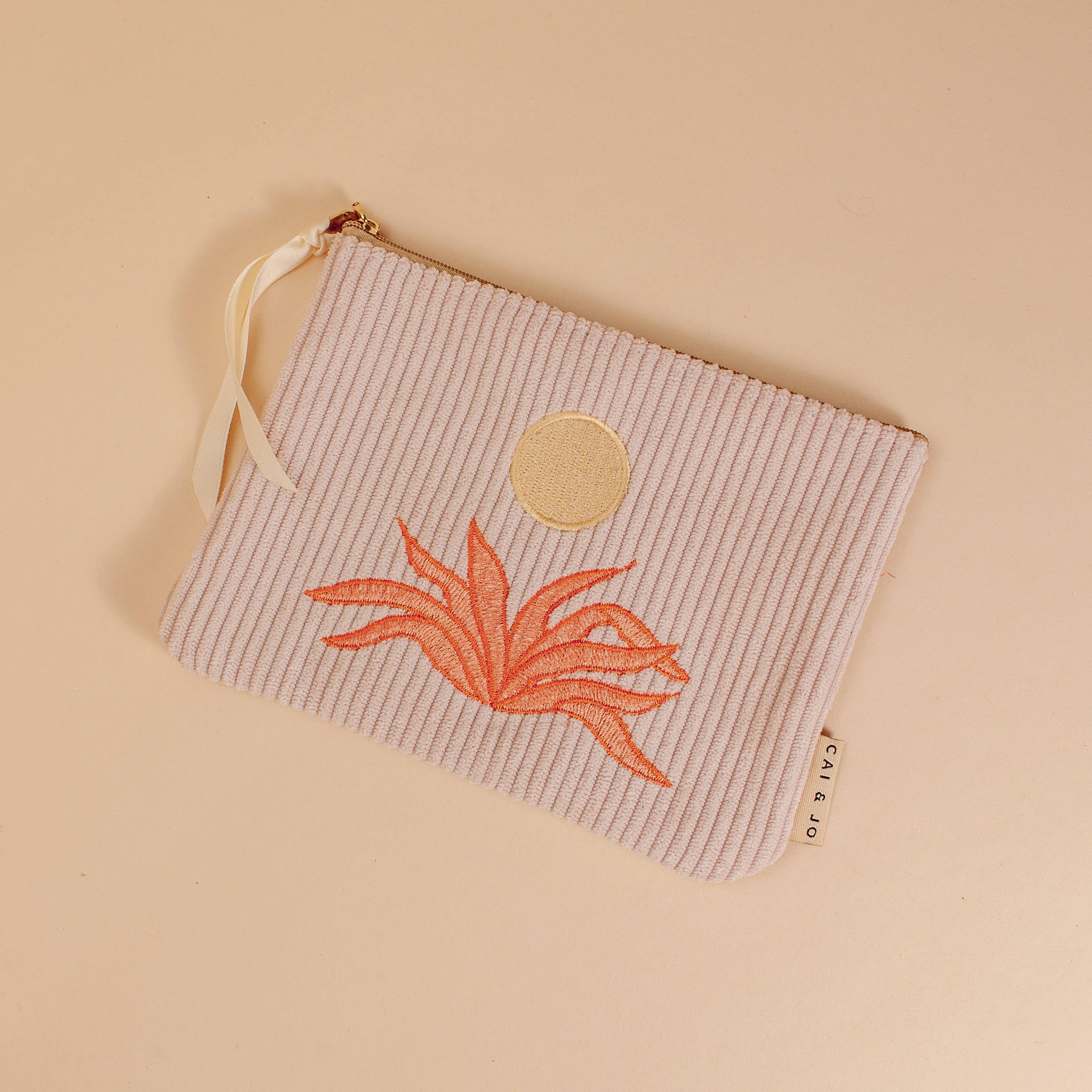 cai & jo USA - Corduroy Pouch (Pale Pink)