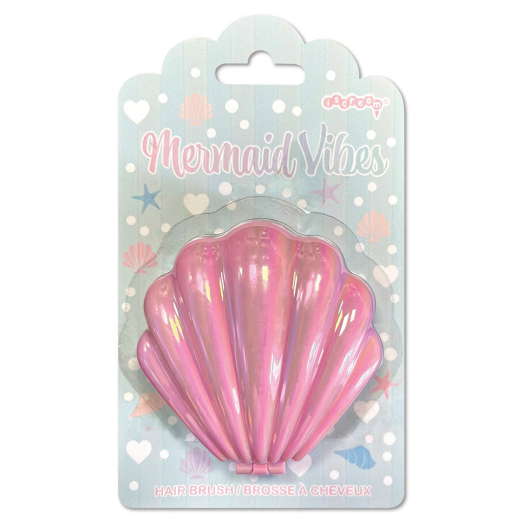 Iscream - Mermaid Vibes Pop Up Shell Mirror & Hair Brush
