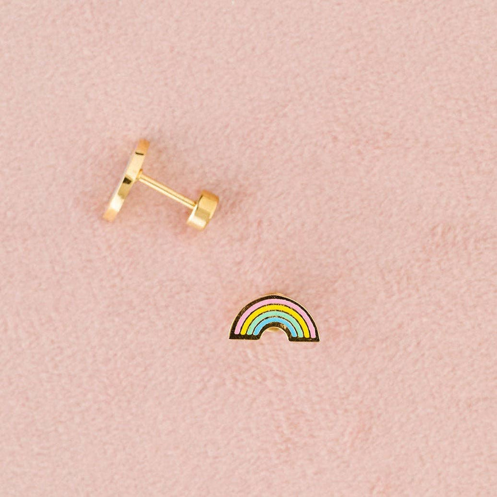 Pip Pop Post - Pastel Rainbow Stud Earrings