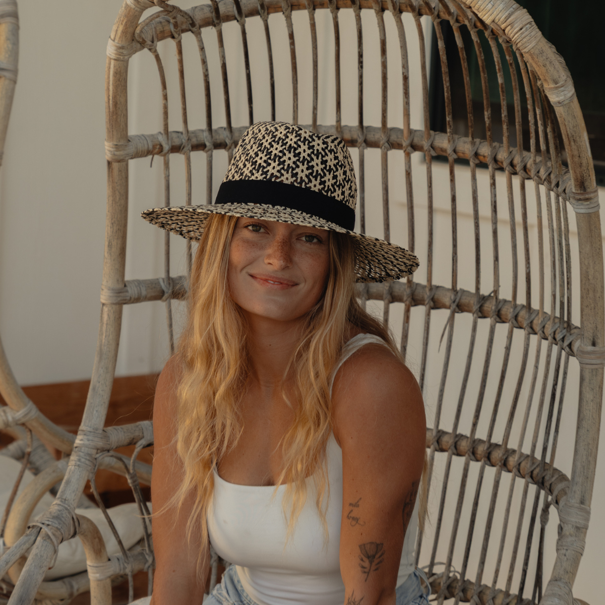 Local Beach Vida Sun Hat (Black/Natural)