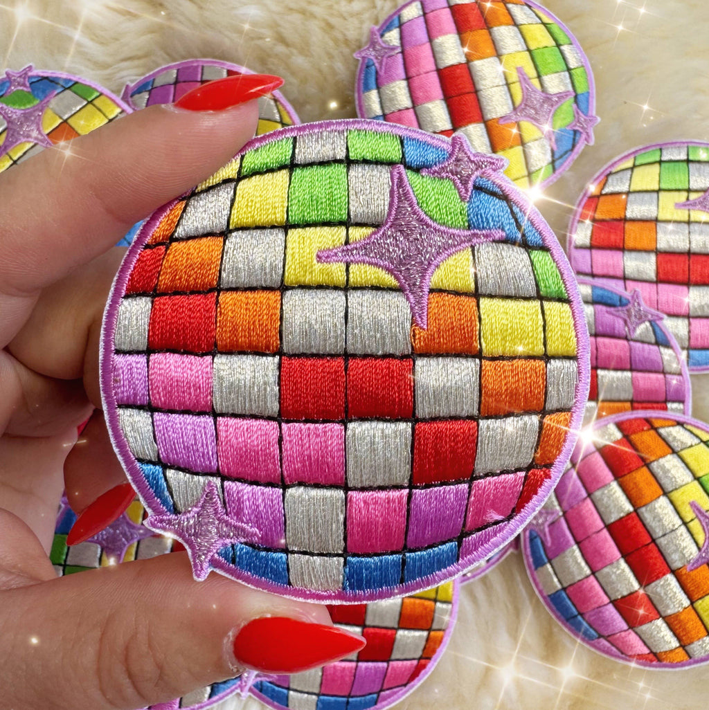 Wildflower + Co. Patch - Rainbow Disco Ball