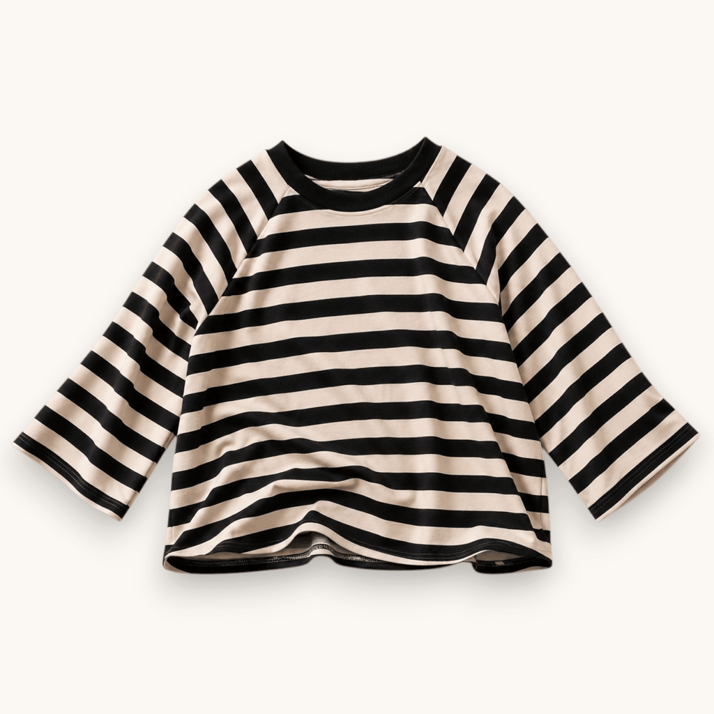Best Day Ever Kids - Paris Stripe Raglan Tee