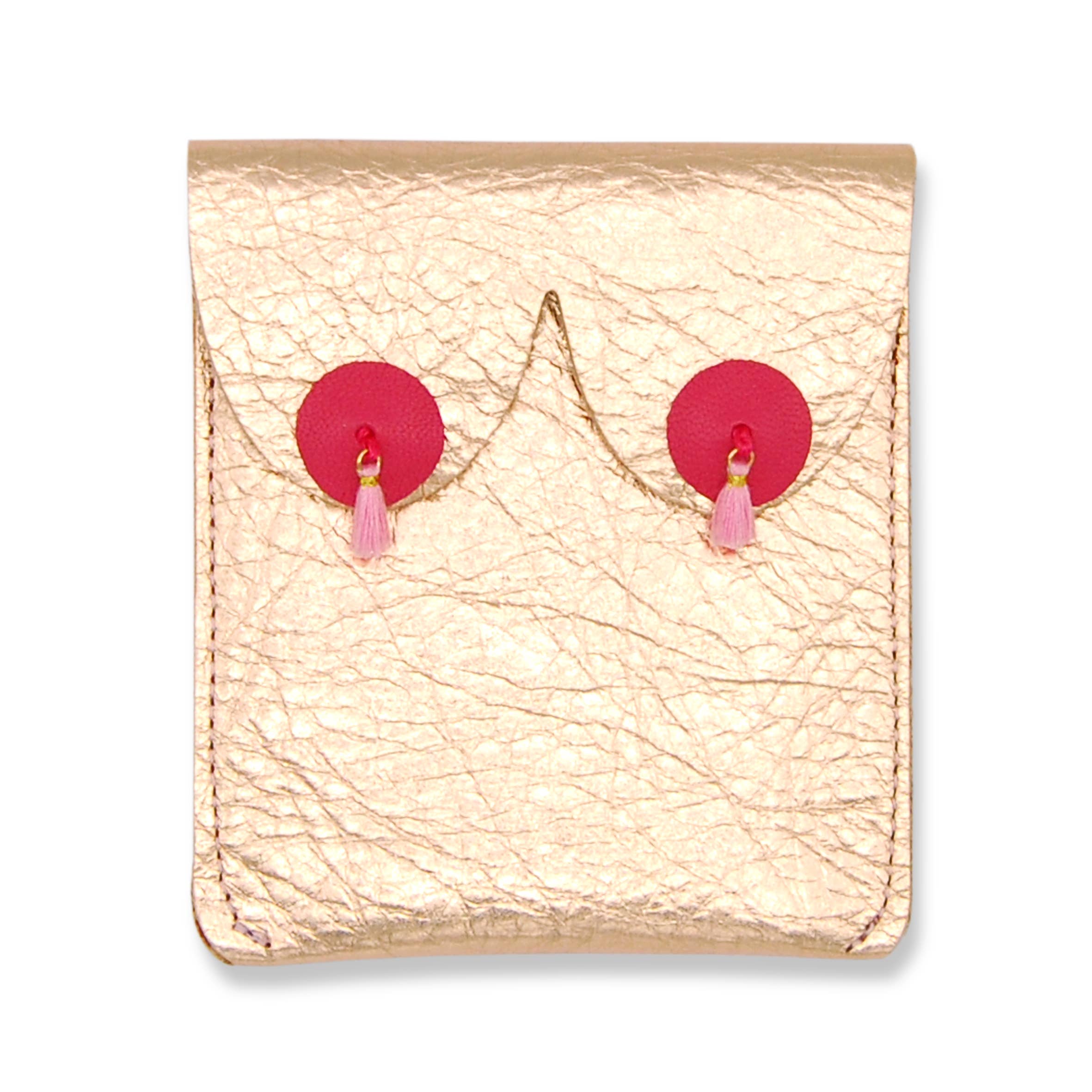 Itty Bitty Leather Coin Pouch - Rose Gold