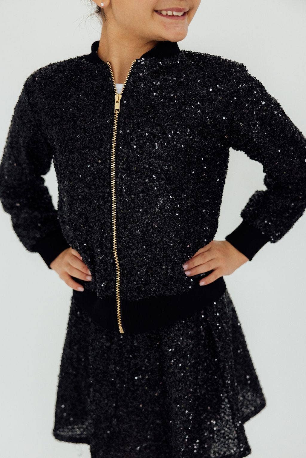 Mila & Rose Sequin Jacket - Black