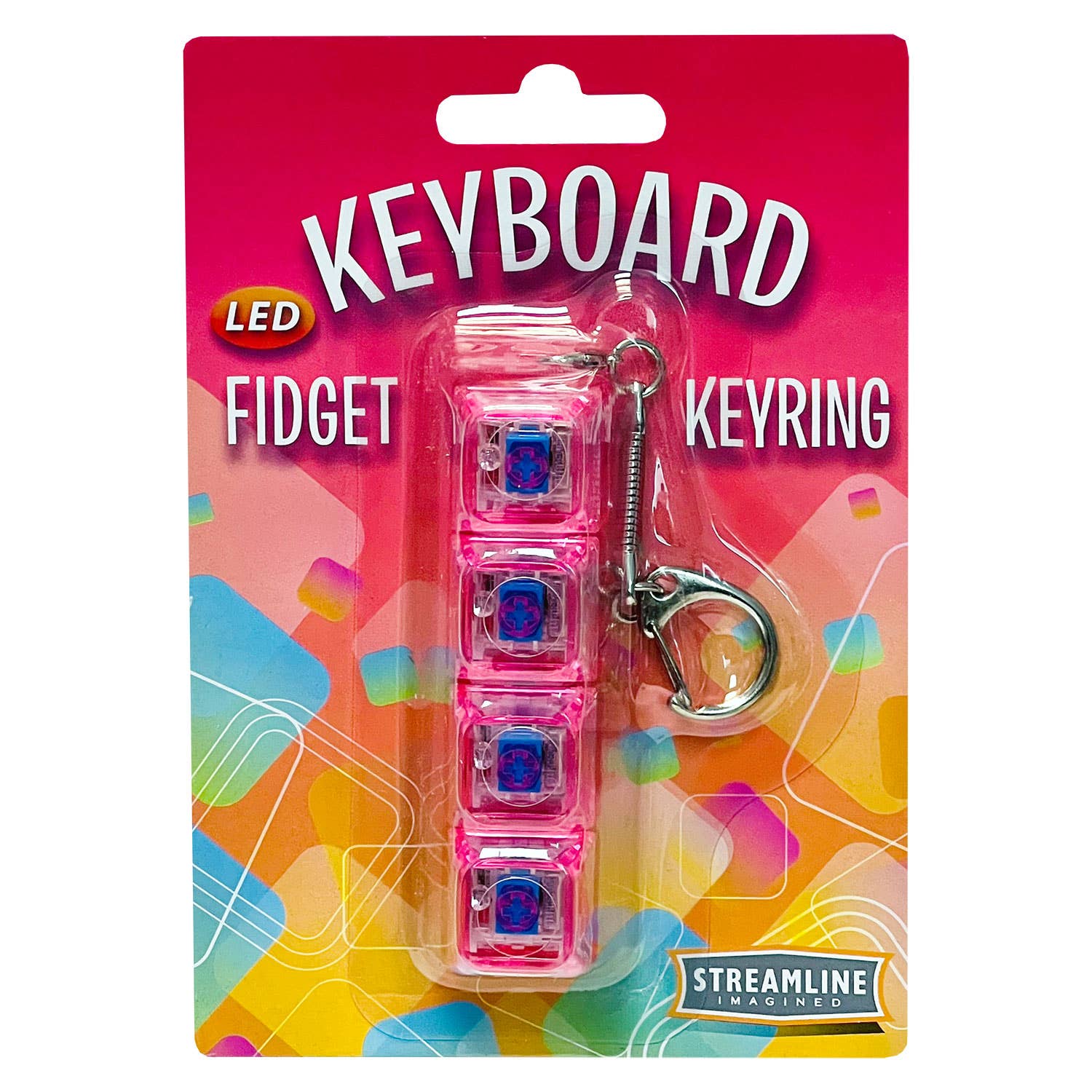 Streamline - Keyboard Fidget LED Keyring - Pink