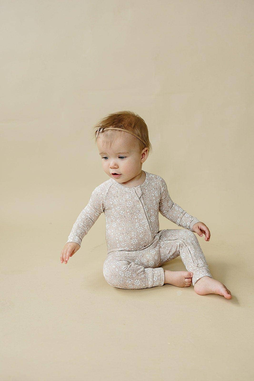 Little Joy Co. Bamboo Zippy Romper - Dainty Ditsy