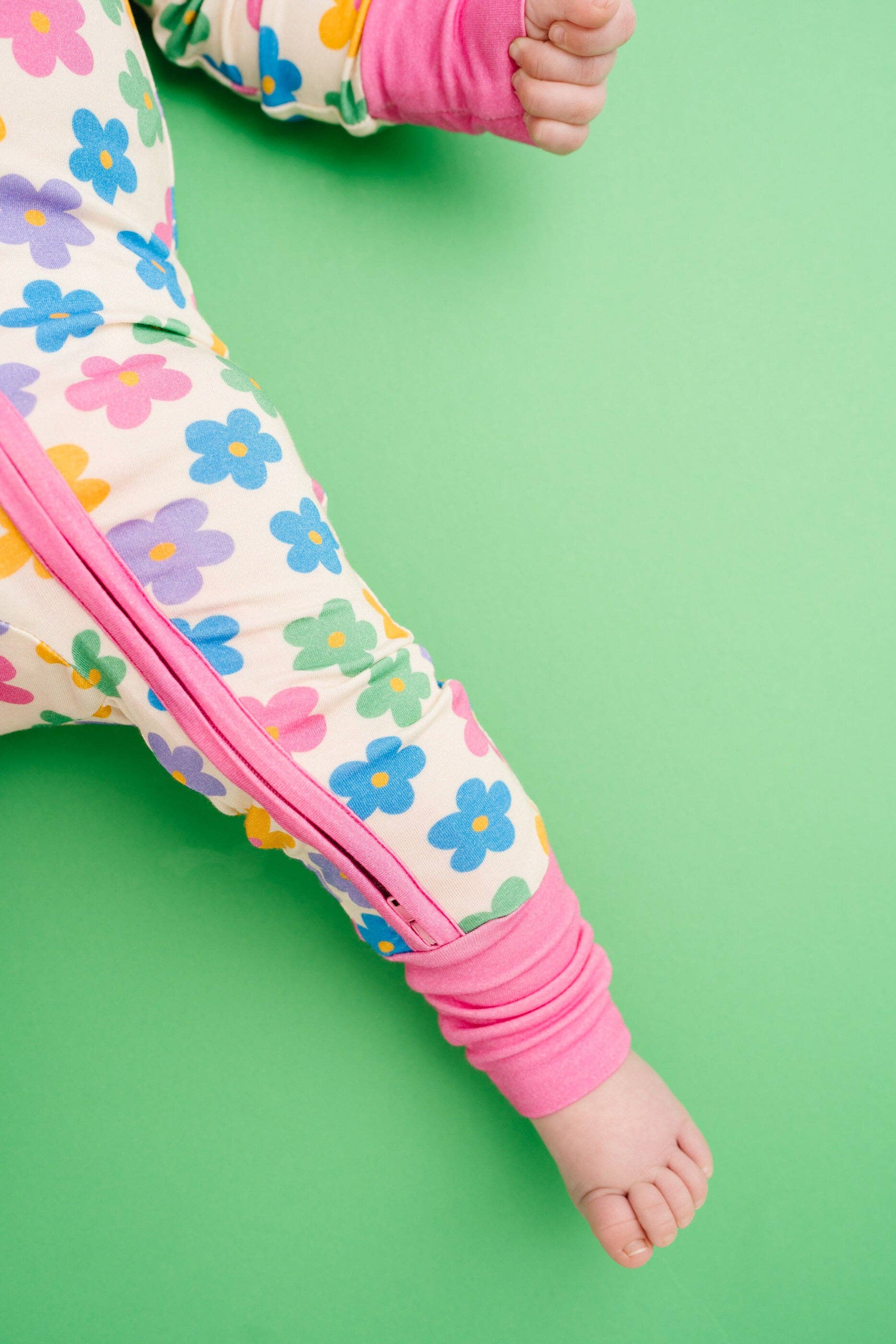 Little One Shop Bamboo Convertible Romper - Retro Flower