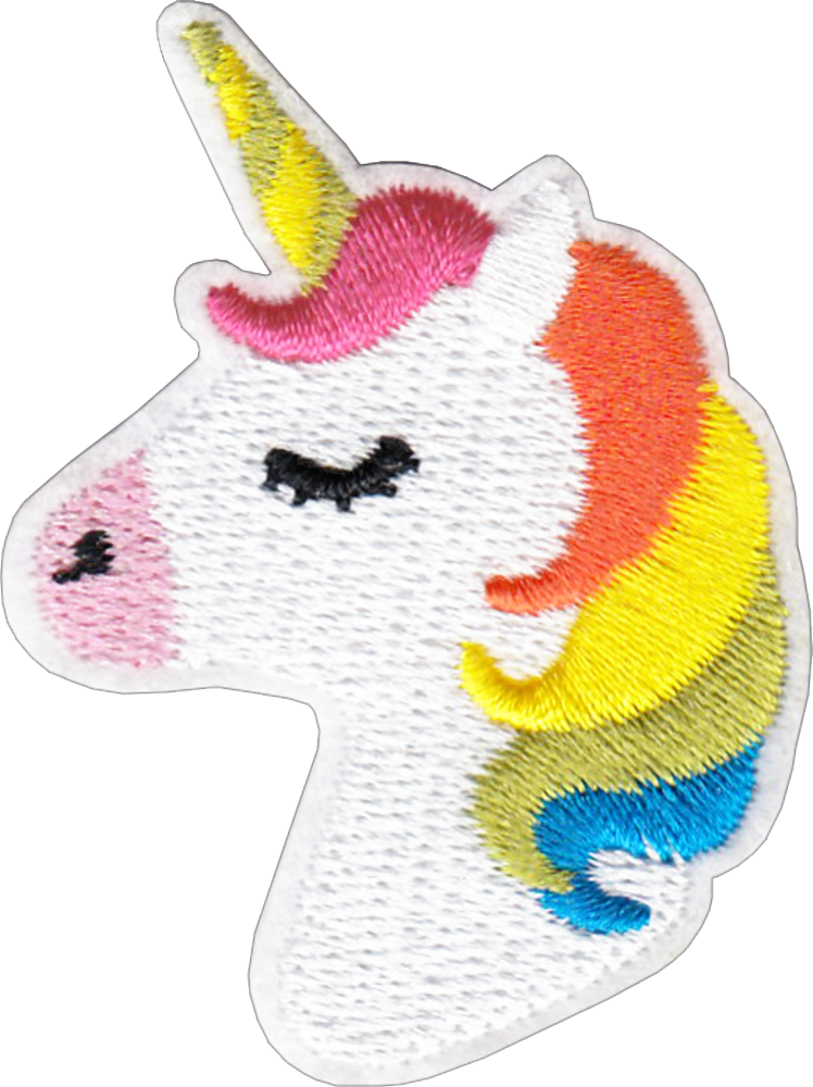 Square Deal Patch - Unicorn Face w/ Rainbow Mane