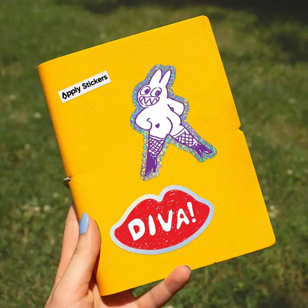 Glitter Holographic Sticker - Cheeked Up