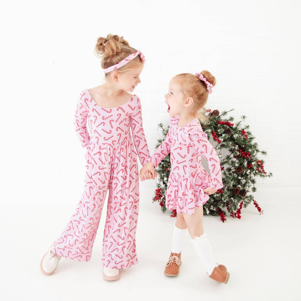 Dreamiere Leggy Romper - Candy Cane Lane (Pink)