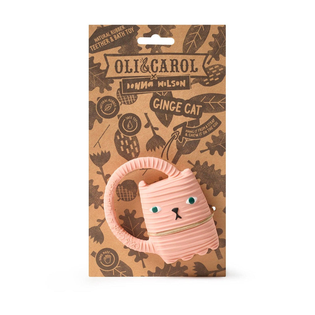 Oli & Carol - Ginge Cat - Natural Rubber Baby Teether