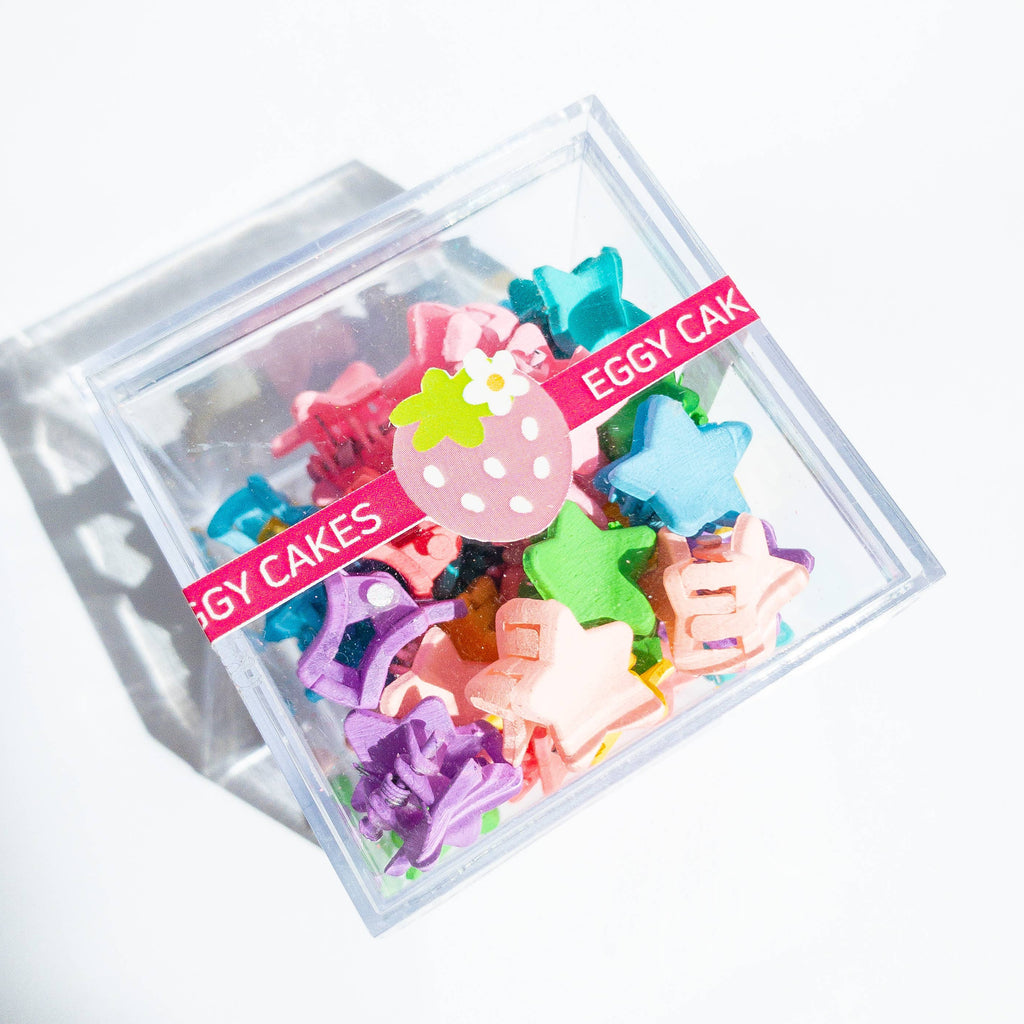 Eggy Cakes - Mini Star Hair Clips - 36 Pack