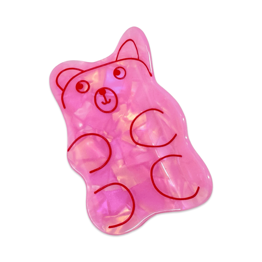 Jenny Lemons Hair Claw Clip - Pink Gummy Bear (Large)
